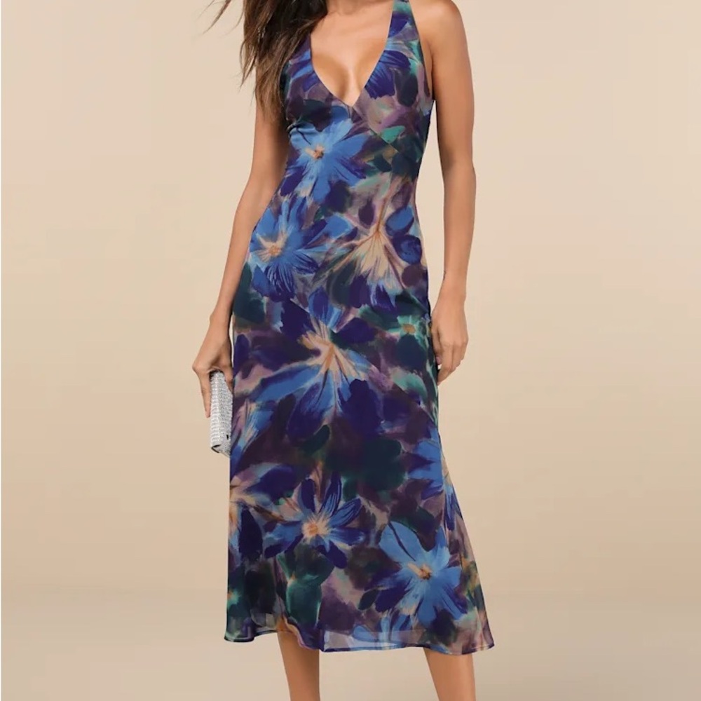 Floral Halter Lulus dress